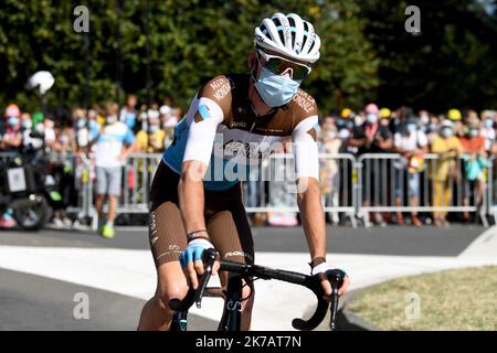 ©PHOTOPQR/LA MONTAGNE/Rémi DUGNE ; ; 11/09/2020 ; Tour de France 2020, ETAPE CHATEL - PUY MARY, départ de Chatel-Guyon, Romain BARDET, equipe AG2R. Foto Remi Dugne - Tour de France 2020, 13. Etappe am Sept. 10. 2020 Châtel-Guyon - Puy-Mary Stockfoto