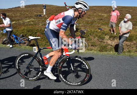 ©PHOTOPQR/LE PROGRES/Philippe VACHER - Chalmazel-Jeansagnière 12/09/2020 - Sport -Ambiance en haut du col du Béal. Etape Clermont Ferrand Lyon .Tour de France cycliste 2020. - 2020/09/12. Tour de France, Etappe 14. Stockfoto