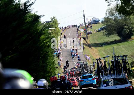 ©PHOTOPQR/LE PROGRES/Philippe TRIAS - 13/09/2020 - Tour de France, Culoz, 13 Septembre 2020; -Les coureurs sur les Routes de l'Ain. - 2020/09/13. Tour de France Etappe 15. Stockfoto