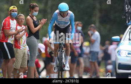 ©Laurent Lairys/MAXPPP - Daniel Martin von Israel Start - UP Nation während der Tour de France 2020, Radrennen Etappe 20, Zeitfahren, Lure - La Planche des Belles Filles (36,2 km) am 19. September 2020 in Plancher-les-Mines, Frankreich - Foto Laurent Lairys / MAXPPP Stockfoto