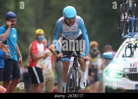 ©Laurent Lairys/MAXPPP - Daniel Martin von Israel Start - UP Nation während der Tour de France 2020, Radrennen Etappe 20, Zeitfahren, Lure - La Planche des Belles Filles (36,2 km) am 19. September 2020 in Plancher-les-Mines, Frankreich - Foto Laurent Lairys / MAXPPP Stockfoto