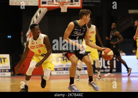 Thierry Larret/Maxppp. Basket Pro B Leaders Cup . JA Vichy Clermont gegen ADA Blois. Maison des Sports, Clermon- Ferrand le 30 September 2020. Stockfoto