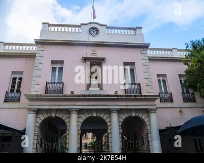 Das Parlamentsgebäude auf dem Felsen von Gibraltar Stockfoto