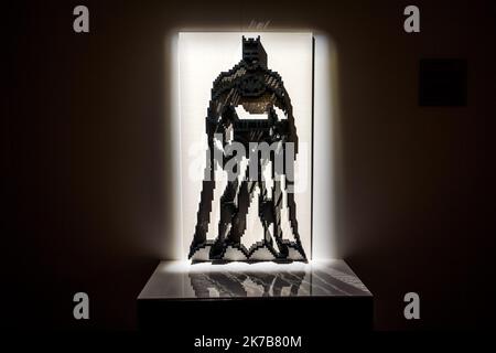 ©Michael Bunel / Le Pictorium/MAXPPP - Michael Bunel / Le Pictorium - 16/08/2018 - Frankreich / Ile-de-France / Paris - Batman. Ausstellung LEGO a paris porte de la Villette. 16 Aout 2018. Paris, Frankreich. / 16/08/2018 - Frankreich / Ile-de-France (Region) / Paris - Batman. LEGO Ausstellung in Paris Porte de la Villette. 16. August 2018. Paris, Frankreich. Stockfoto