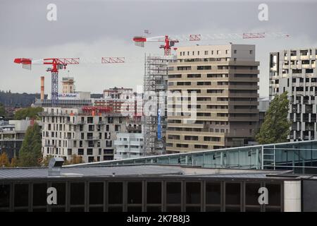 ©PHOTOPQR/L'ALSACE/Jean-Marc LOOS ; Strasbourg ; 06/10/2020 ; Chantier du quartier d'affaires international Archipel à Strasbourg. - Straßburg, Frankreich Okt 6 2020 Stockfoto