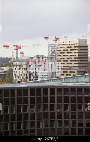 ©PHOTOPQR/L'ALSACE/Jean-Marc LOOS ; Strasbourg ; 06/10/2020 ; Chantier du quartier d'affaires international Archipel à Strasbourg. - Straßburg, Frankreich Okt 6 2020 Stockfoto