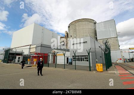 ©PHOTOPQR/L'ALSACE/Thierry GACHON ; Fessenheim ; 06/10/2020 ; Le réacteur N arrêt 1 à l'dans l'enceinte de la centrale nucléaire de Fessenheim, le 6 octobre 2020. - Das Kernkraftwerk Fessenheim befindet sich in der Gemeinde Fessenheim im Departement Haut-Rhin in Grand Est im Nordosten Frankreichs Stockfoto