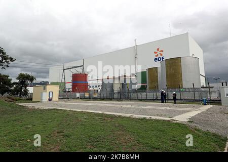 ©PHOTOPQR/L'ALSACE/Thierry GACHON ; Fessenheim ; 06/10/2020 ; La salle desmachines de la centrale nucléaire de Fessenheim à l'arrêt, le 6 octobre 2020. - Das Kernkraftwerk Fessenheim befindet sich in der Gemeinde Fessenheim im Departement Haut-Rhin in Grand Est im Nordosten Frankreichs Stockfoto