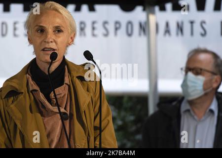 ©PHOTOPQR/OUEST FRANCE/Philippe RENAULT ; Bayeux ; 08/10/2020 ; Prix Bayeux Calvados-Normandie des correspondants de guerre. Mémorial des Reporters. Marielle Eude, directrice photo à l'AFP Photo Philippe RENAULT / Ouest-France - Bayeux, Frankreich, okt 8. 2020 -Bayeux Calvados-Normandie-Preis für Kriegskorrespondenten. Stockfoto