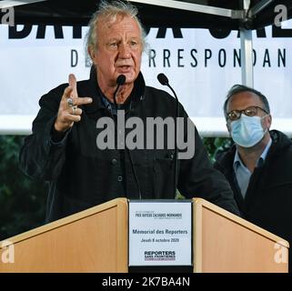 ©PHOTOPQR/OUEST FRANCE/Philippe RENAULT ; Bayeux ; 08/10/2020 ; Prix Bayeux Calvados-Normandie des correspondants de guerre. Mémorial des Reporters. Ed Vuilliamy, Grand Reporter britannique, le président du Jury Foto Philippe RENAULT / Ouest-France - Bayeux, Frankreich, 8. 2020. oktober -Bayeux Calvados-Normandie-Preis für Kriegskorrespondenten. Stockfoto