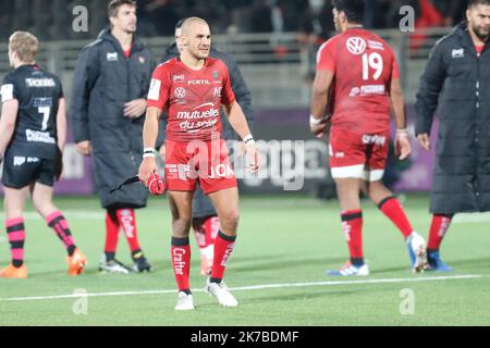 ©PHOTOPQR/NICE MATIN/Dominique Leriche ; Aix-en-Provence ; 16/10/2020 ; Rugby. Challenge Cup. Finale. RCT/Bristol Bears Stade Maurice David Aix-en-Provence le 16 octobre 2020 Photographie Dominique Leriche Stockfoto