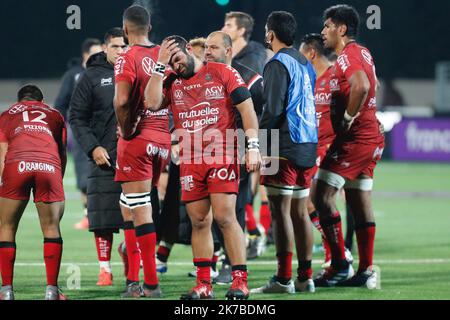 ©PHOTOPQR/NICE MATIN/Dominique Leriche ; Aix-en-Provence ; 16/10/2020 ; Rugby. Challenge Cup. Finale. RCT/Bristol Bears Stade Maurice David Aix-en-Provence le 16 octobre 2020 Photographie Dominique Leriche Stockfoto