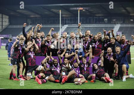 ©PHOTOPQR/NICE MATIN/Dominique Leriche ; Aix-en-Provence ; 16/10/2020 ; Rugby. Challenge Cup. Finale. RCT/Bristol Bears Stade Maurice David Aix-en-Provence le 16 octobre 2020 Photographie Dominique Leriche Stockfoto