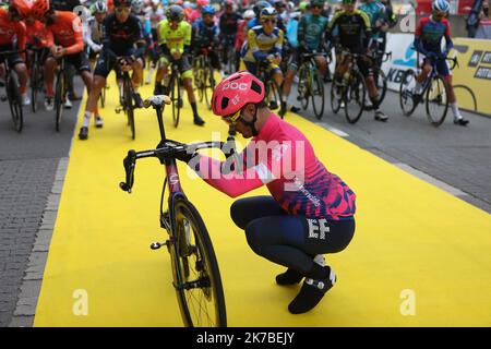 ©Laurent Lairys/MAXPPP - Alberto Bettiol von EF pro CYCLING während der Ronde van Vlaanderen 2020, Rundfahrt durch Flandern, Antwerpen - Oudenaarde am 18. Oktober 2020 in Oudenaarde, Belgien - Foto Laurent Lairys / MAXPPP Stockfoto