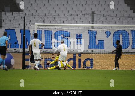 ©PHOTOPQR/LA PROVENCE/SPEICH Frédéric ; Marseille ; 27/10/2020 ; Fußball : UEFA Champions League Groupe C 2e journee ( Ligue des Champions ) Spiel Olympique de Marseille OM - Manchester City au Stade Velodrome Stockfoto