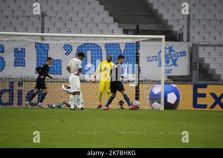 ©PHOTOPQR/LA PROVENCE/SPEICH Frédéric ; Marseille ; 27/10/2020 ; Fußball : UEFA Champions League Groupe C 2e journee ( Ligue des Champions ) Spiel Olympique de Marseille OM - Manchester City au Stade Velodrome Stockfoto