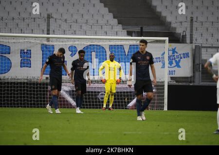 ©PHOTOPQR/LA PROVENCE/SPEICH Frédéric ; Marseille ; 27/10/2020 ; Fußball : UEFA Champions League Groupe C 2e journee ( Ligue des Champions ) Spiel Olympique de Marseille OM - Manchester City au Stade Velodrome Stockfoto