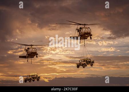 Militärhubschrauber Stockfoto