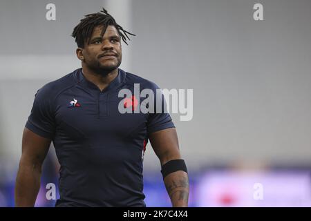 ©Sebastien Muylaert/MAXPPP - Jonathan Danty aus Frankreich beim Herbstcup-Spiel zwischen Frankreich und Italien im stade de France in Paris, Frankreich. 28.11.2020 Stockfoto