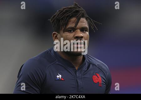 ©Sebastien Muylaert/MAXPPP - Jonathan Danty aus Frankreich beim Herbstcup-Spiel zwischen Frankreich und Italien im stade de France in Paris, Frankreich. 28.11.2020 Stockfoto