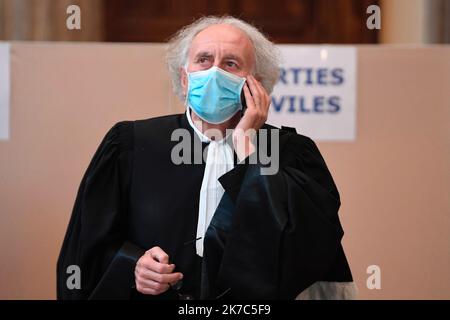 ©PHOTOPQR/LA MONTAGNE/Richard BRUNEL ; ; 01/12/2020 ; Ouverture proces Appel Fiona , Gilles Jean Portejoie, Tribunal, Justice, Lyon le 01/12/2020 Foto R Brunel - der Fiona-Fall erneut in Lyon während eines vierten Gerichtsverhandlung Dez 1 2020 Frankreich Stockfoto