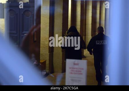 ©PHOTOPQR/LA MONTAGNE/Richard BRUNEL ; ; 01/12/2020 ; ouverture proces fiona, arrivee de cecile BOURGEON, lyon le 01 decembre 2020, Foto Richard Brunel - der Fiona-Fall erneut in Lyon während eines vierten Prozesses dezember 1 2020 versucht Stockfoto