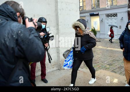 ©PHOTOPQR/LA MONTAGNE/Richard BRUNEL ; ; 01/12/2020 ; ouverture proces fiona, arrivee de cecile BOURGEON, lyon le 01 decembre 2020, Foto Richard Brunel - der Fiona-Fall erneut in Lyon während eines vierten Prozesses dezember 1 2020 versucht Stockfoto