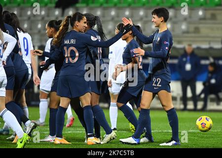 ©PHOTOPQR/LE TELEGRAM/Nicolas Creach ; ; Fußball (56) Stade La Rabine ( Vannes ) LE 01122020 Qualifikation à l’Euro Frankreich / Kasachstan La joie des Françaises Suite au 1 er aber schreiben par lisa De Almeida Frankreich / Kasachstan Qualifikationsspiel für Euro Stockfoto