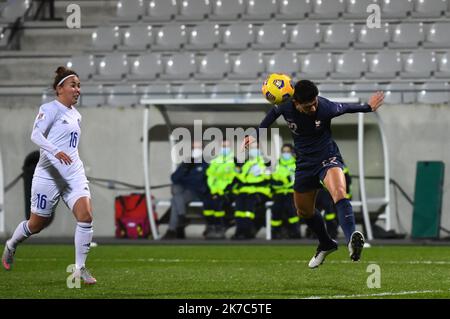 ©PHOTOPQR/LE TELEGRAM/Nicolas Creach ; ; Fußball (56) Stade La Rabine ( Vannes ) LE 01122020 Qualifikation à l’Euro Frankreich / Kasachstan Le 1 er but des Françaises inscrit par lisa De Almeida Frankreich / Kasachstan Qualifikationsspiel für Euro Stockfoto