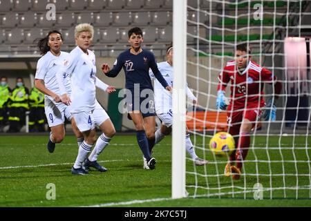 ©PHOTOPQR/LE TELEGRAM/Nicolas Creach ; ; Fußball (56) Stade La Rabine ( Vannes ) LE 01122020 Qualifikation à l’Euro Frankreich / Kasachstan Le 1 er but des Françaises inscrit par lisa De Almeida Frankreich / Kasachstan Qualifikationsspiel für Euro Stockfoto