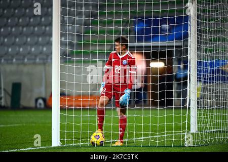 ©PHOTOPQR/LE TELEGRAM/Nicolas Creach ; ; Fußball (56) Stade La Rabine ( Vannes ) LE 01122020 Qualifikation à l’Euro Frankreich / Kasachstan La gardienne du Kasachstan Irina Sandalova Frankreich / Kasachstan Qualifikationsspiel für Euro Stockfoto