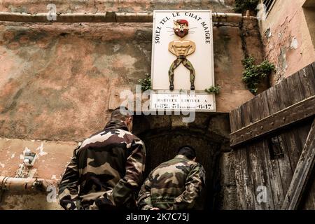 ©PHOTOPQR/L'INDEPENDANT/Nicolas Parent ; Collioure ; 08/12/2020 ; Visite du Centre National Entrainement Commando (CNEC), 1er régiment Choc au fort Miradou à Collioure. - 2020/12/08. COLLIOURE - Besuch des National Commando Training Center (CNEC), 1. Shock Regiment in Fort Miradou. Stockfoto