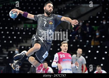 ©PHOTOPQR/OUEST FRANKREICH/jerome fouquet ; NANTES ; 09/12/2020 ; Handball. EHF. HBC Nantes / Zaparozhye Olivero Rivera Foto:jerome fouquet/Ouest-france Stockfoto