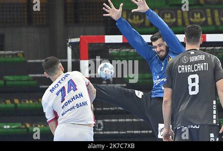 ©PHOTOPQR/OUEST FRANKREICH/jerome fouquet ; NANTES ; 09/12/2020 ; Handball. EHF. HBC Nantes / Zaparozhye Cyril Dumoulin Foto:jerome fouquet/Ouest-france Stockfoto