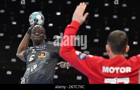 ©PHOTOPQR/OUEST FRANKREICH/jerome fouquet ; NANTES ; 09/12/2020 ; Handball. EHF. HBC Nantes / Zaparozhye Olivier Nyokas Foto:jerome fouquet/Ouest-france Stockfoto