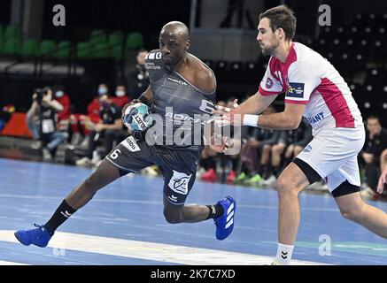 ©PHOTOPQR/OUEST FRANKREICH/jerome fouquet ; NANTES ; 09/12/2020 ; Handball. EHF. HBC Nantes / Zaparozhye Olivier Nyokas Foto:jerome fouquet/Ouest-france Stockfoto