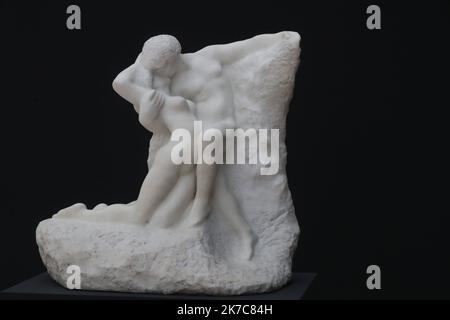 ©PHOTOPQR/L'ALSACE/Darek SZUSTER ; Riehen ; 11/12/2020 ; L'Exposition Rodin Arp va ouvrir au public ce week-end à la Fondation Beyeler. - 2020/12/11. Zum ersten Mal bringt eine Museumsausstellung Auguste Rodin (1840–1917) und Hans Arp (1886–1966) in Dialog und verbindet das bahnbrechende Werk des großen Reformers der Skulptur aus dem späten 19.. Jahrhundert mit dem einflussreichen Werk eines Hauptdarstellers der abstrakten Skulptur aus dem 20.. Jahrhundert. Stockfoto