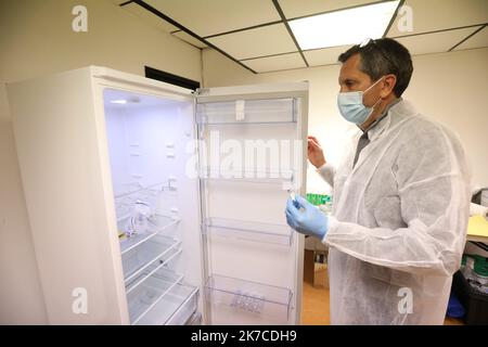 ©PHOTOPQR/NICE MATIN/Sébastien Botella ; Cannes ; 09/01/2021 ; Ouverture du Premier Grand Centre de impfung contre le Covid-19 au Palais des Congrès de Cannes, le samedi 9 janvier 2021 Eröffnung des ersten großen Impfzentrums gegen Covid-19 im Palais des Congrès in Cannes, am Samstag 9 Januar, 2021 Stockfoto