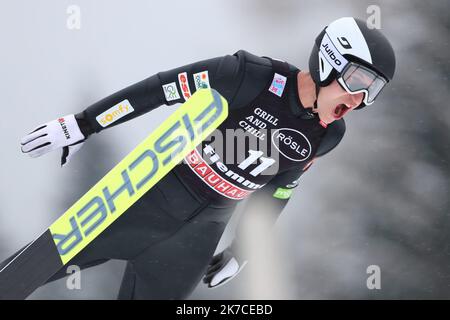 ©Pierre Teyssot/MAXPPP ; FIS Nordic Combined Men Individual Gundersen NH/10 km Ski World Cup in Predazzo, , Italien am 15. Januar 2021, 11 Laurent Muhlethaler (FRA) Â© Pierre Teyssot / Maxppp Stockfoto