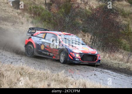 ©PHOTOPQR/LA PROVENCE/DUCLET Stéphane ; Gumiane ; 22/01/2021 ; Rallye de Monté Carlo 2021. Spéciale Chalancon - Gumiane. Sordo die 2021 WRC World Rally Car Championship, Rallye Monte Carlo am 21. Januar 2021 in Monaco Stockfoto