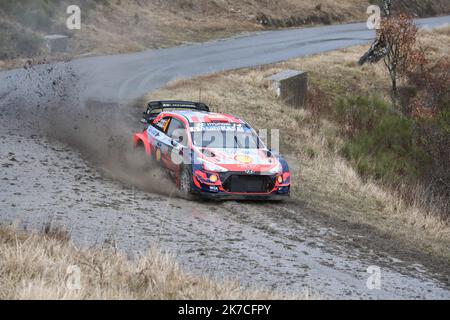 ©PHOTOPQR/LA PROVENCE/DUCLET Stéphane ; Gumiane ; 22/01/2021 ; Rallye de Monté Carlo 2021. Spéciale Chalancon - Gumiane. Sordo die 2021 WRC World Rally Car Championship, Rallye Monte Carlo am 21. Januar 2021 in Monaco Stockfoto