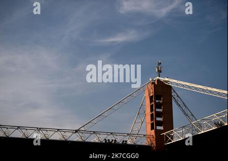 Genua, Italien. 17. Oktober 2022. Gesamtansicht des Luigi Ferraris Stadions (auch bekannt als Marassi) vor dem Fußballspiel der Serie A zwischen UC Sampdoria und AS Roma. Kredit: Nicolò Campo/Alamy Live Nachrichten Stockfoto