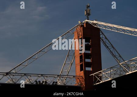 Genua, Italien. 17. Oktober 2022. Gesamtansicht des Luigi Ferraris Stadions (auch bekannt als Marassi) vor dem Fußballspiel der Serie A zwischen UC Sampdoria und AS Roma. Kredit: Nicolò Campo/Alamy Live Nachrichten Stockfoto
