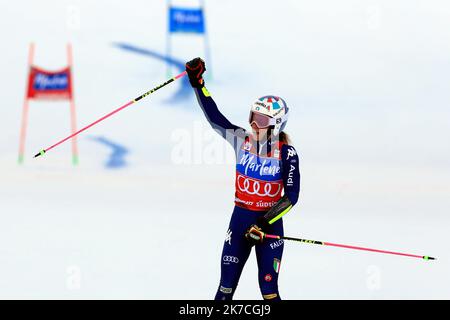 ©Pierre Teyssot/MAXPPP ; FIS Alpine Ladies Ski World Cup 2021 . Kronplatz, Plan De Corones, Italien am 26. Januar 2021. Marta Bassino (ITA). â© Pierre Teyssot/Maxppp Stockfoto