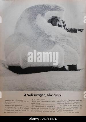 Vintage 27. Januar 1961 „Life“-Magazin-Anzeige, USA Stockfoto