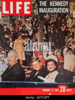 Jahrgang 27 Januar 1961 'Life' Magazin Cover, USA Stockfoto
