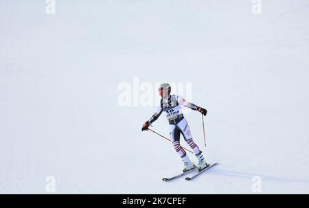 ©Pierre Teyssot/MAXPPP ; FIS Alpine Ski World Championships 2021 Cortina - Coronavirus-Ausbruch. Cortina d'Ampezzo, Italien am 16. Februar 2021. Parallelveranstaltung, Mathieu Faivre (FRA). â© Pierre Teyssot/Maxppp Stockfoto
