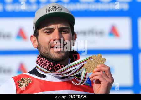 ©Pierre TEYSSOT/MAXPPP ; FIS Alpine Skiweltmeisterschaft 2021 Cortina . Cortina d'Ampezzo, Italien am 19. Februar 2021. Herren Riesenslalom, Stockfoto