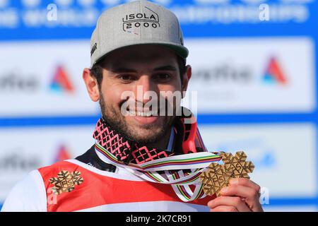 ©Pierre TEYSSOT/MAXPPP ; FIS Alpine Skiweltmeisterschaft 2021 Cortina . Cortina d'Ampezzo, Italien am 19. Februar 2021. Herren Riesenslalom, Stockfoto