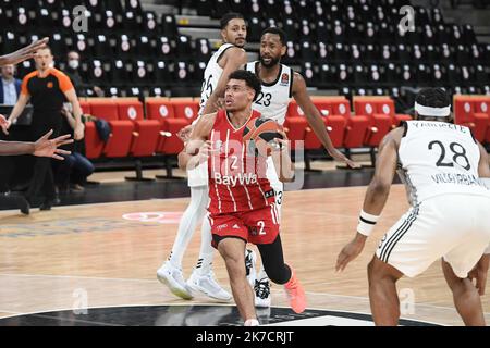 ©PHOTOPQR/LE PROGRES/Joël PHILIPPON - Villeurbanne 19/02/2021 - Asvel-Bayern München. Euroligue. 19 février 2021 -Wade Baldwin du Bayern A pris le match à son compte en deuxième mi-temps pour recoller à égalité avec l'Asvel. Stockfoto